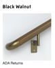 handrail; black walnut; ADA returns