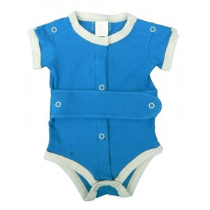 Boys Kozie Medical And G-Tube One-Piece Bodysuit - The Charlie; blue colour