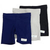 Unisex Sensory Compression Shorts in black, steel, and navy