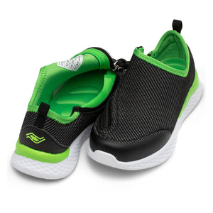 Kid's Friendly Force Black & Lime Green Shoe
