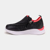 Kid's Friendly Force Black Shimmer & Shocking Pink Shoe