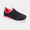 Kid's Friendly Force Black Shimmer & Shocking Pink Shoe