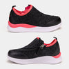 Kid's Friendly Force Black Shimmer & Shocking Pink Shoe