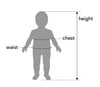 G-Tube Short Sleeve Bodysuit body measurement diagram