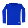 Long Sleeve Plain And Simple Kozie Compression Shirt; blue