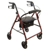 ProBasics Steel Rollator, 6″ Wheels, Burgundy, 300 lb Weight Capacity