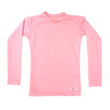 Long Sleeve Plain And Simple Kozie Compression Shirt; blush pink