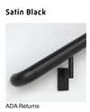 handrail; satin black; ADA returns