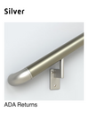 handrail; silver; ADA returns