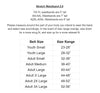 Heathered Stretch Waistband 2.0 size chart