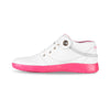 Women's Medimoto Mid-Top White & Pink Leather Shoe