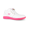 Women's Medimoto Mid-Top White & Pink Leather Shoe