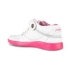 Women's Medimoto Mid-Top White & Pink Leather Shoe